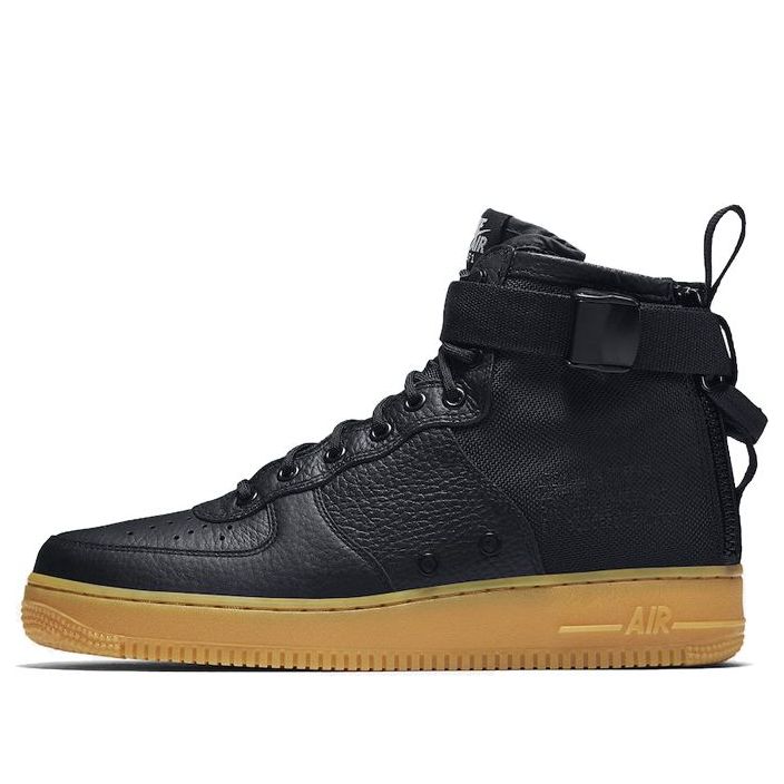 SF Air Force 1 Mid Black Gum